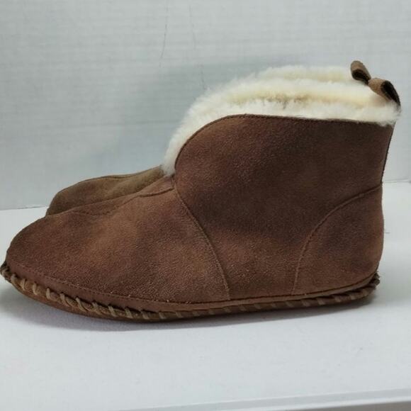 Vermont Country Store Men's 9 Sheepskin Slippers Soft Bottom Booties - Picture 2 of 8